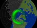 Predicted aurora from the G2 Geomagnetic Storm. [NOAA Graphic]